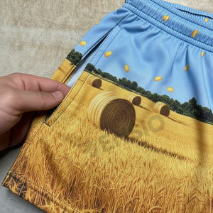 Custom Men's Rugby <b>Football</b> Shorts with Zipper Pocket Sublimation Rugby Footy Shorts With Zipper Pocket - Product Image 4