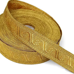 Uniforme ceremonial Encaje trenzado dorado Encaje Francés Mylar Trenzas Encaje Diseño personalizado y trenzas de encaje de color - Product Image 1