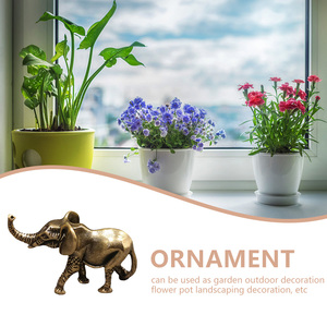 Sculpture d'éléphant en or, objet décoratif de luxe, décoration de table, accessoire d'intérieur pour la maison - Product Image 6