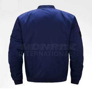 Chaqueta Bomber de Lona para Hombre, Estilo Urbano, Invierno, Color y Talla Personalizables, Logotipo Frontal, Resistente al Viento, Ecológica, Servicio OEM - Product Image 2