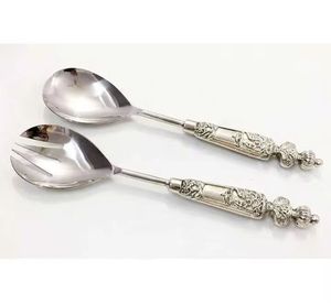 Cuillère en laiton, couteau, fourchette, ensemble de couverts dorés pour ustensiles de cuisine et restaurants et manche en résine Offre Spéciale - Product Image 6