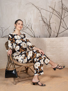 2025 nuevo traje de 2 piezas ropa islámica estilo Casual 100% conjuntos de cordón de rayón de viscosa mujeres musulmanas pantalones modestos y conjunto Kurta - Product Image 2