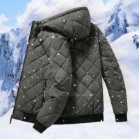 Chaqueta Acolchada de Invierno Cálida con Logotipo Personalizado, Tallas Grandes, Estilo Casual, con Cremallera Fox, Oversize, Streetwear, Térmica, Brillante, con Capucha, Impermeable