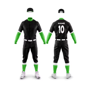 Tenues de sport respirantes pour adultes, baseball et softball, design personnalisé de haute qualité, transfert thermique, couleurs vives, 100 % polyester - Product Image 5