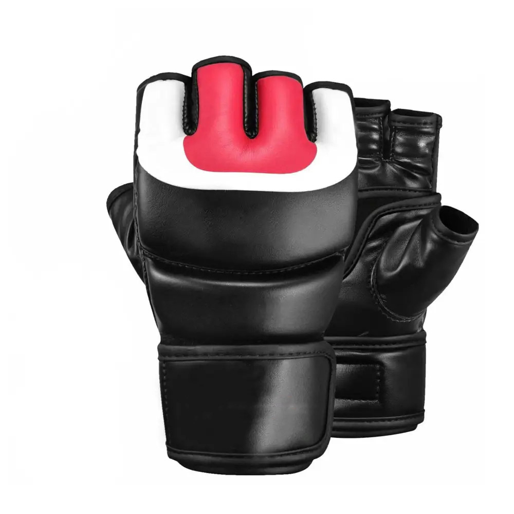 High Quality Custom Half Finger Real Cowhide Leather MMA Gloves Design Your Own Logo for Boxing Products Breathable OEM