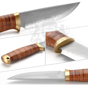 Haute qualité poignée personnalisée damas acier lame fixe bord droit couteau de Combat de chasse de qualité industrielle pour la survie - Product Image 4