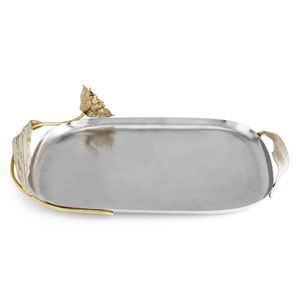 Round stainless steel serving tray designed with <b>mirror</b> polish finish suitable for snacks drinks fruits serving - Product Image 4