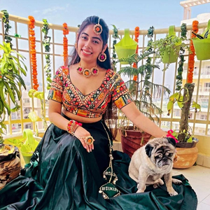 Juego de joyas florales Gotta Patti naranja y rosa para Haldi Mehandi Babyshower Flower Jewelry para Mehndi Haldi Outfit lote al por mayor - Product Image 1