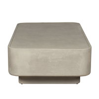 Nouvelle table basse rectangulaire en béton moderne, légère, pour l'extérieur, idéale pour les villas, prix raisonnable, vente chaude