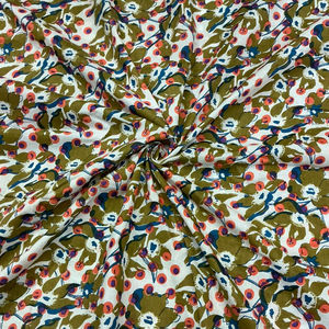 Tissu en coton cambric imprimé à la main biologique 60X60 Impression traditionnelle de Jaipur Léger pour robes Sacs Artisanat Sur commande - Product Image 1