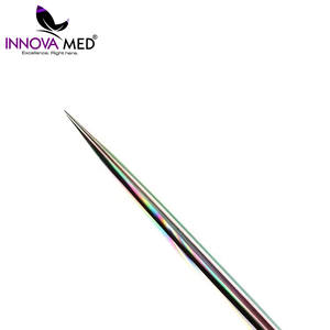 Juego de pinzas para extensión de pestañas de acero inoxidable OEM, pinzas para pestañas de Punta puntiaguda recta y curva - Product Image 6