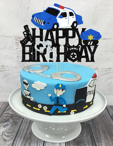 Célébrez avec un gâteau d'anniversaire de police avec un insigne d'officier et un design de voiture parfait pour les enfants garçons filles - Product Image 6