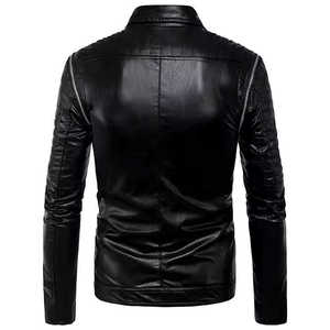 2025 veste en cuir de haute qualité pour hommes unisexe veste en cuir véritable hiver tricoté tissu léger grande taille veste pour hommes - Product Image 2