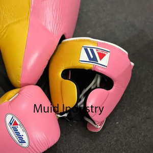 Guantes de Boxeo Rosa y Amarillo, Protector de Cabeza y Protector Inguinal, Equipo de Entrenamiento y Sparring Premium, Kit de Boxeo Profesional para Golpes y Patadas - Product Image 4