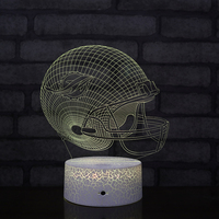 Lampe de table 3D USB LED de haute qualité, base craquelée, bricolage, 7 couleurs, décoration craquelée, veilleuse