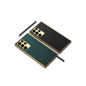 Coque de protection fine et antichoc de luxe pour Samsung Galaxy S23 Ultra, aspect cuir électrolytique, étui rectangulaire, coques arrière A53 - Product Image 3