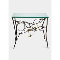 Décoration de maison et d'hôtel design antique Table d'appoint et centrale Table basse en laiton abat-jour antique Salle de dessin Look fantaisie
