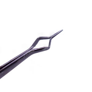 Kaamir Instruments Práctico Aislamiento Anti-Magnético Acero Inoxidable Punta Lisa 10mm Pinzas de Extensión de Pestañas para Pestañas - Product Image 2