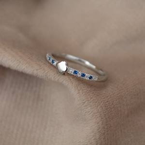 Joyería de Plata de Ley 925 Zirconia cúbica anillo de joyería minimalista hecho a mano ligero - Product Image 6