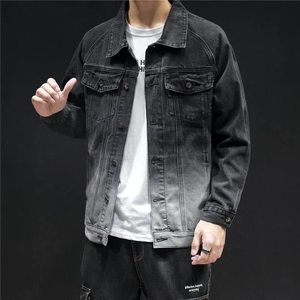 แจ็คเก็ตยีนส์สำหรับผู้ชายเสื้อครอปพอดีตัว - Product Image 3