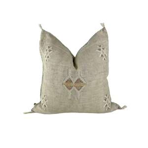 Funda de Almohada Marroquí Hecha a Mano, Funda de Cojín Tradicional Bereber, Cojín Decorativo Boho para Sofá, Almohada Decorativa de Algodón para el Hogar - Product Image 1