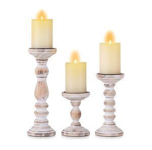 Bougeoirs en bois de Noël de qualité supérieure conçus à la main avec des lanternes en verre - Product Image 6