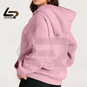 Sudadera con capucha personalizada de alta calidad para mujer con bordado 3D, jersey liso con cuello con capucha para invierno, producto al por mayor más vendido - Product Image 2