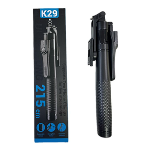 K29 Palo Selfie Extra Largo de <span class=keywords><strong>2</strong></span>.15m, Trípode <span class=keywords><strong>para</strong></span> Teléfono de Alta Calidad <span class=keywords><strong>para</strong></span> Transmisión en Vivo, Venta al Por Mayor de Fábrica |   Monopié Extensible Portátil - Product Image 1
