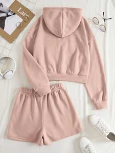 ชุดวอร์มสั้นสำหรับผู้หญิงชุดวิ่งโลโก้ตามสั่ง - Product Image 4