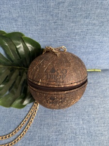 CHEAP PRICE VIETNAM HANDMADE COCONUT SHELL BAG for WOMEN CUSTOMIZED ZIPPED COCONUT SHELL <b>PURSE</b> FASHION MS AMELIA +84855014447 - Product Image 4