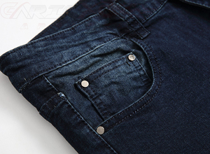 Pantalones vaqueros rasgados para hombre desgastados de lavado Vintage de alta calidad, pantalones vaqueros largos y ajustados, pantalones vaqueros rectos para hombre, pantalones informales - Product Image 3