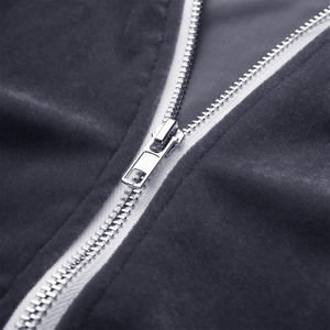 Survêtement pour homme en velours de velours premium, bande latérale contrastée, mode streetwear, logo personnalisé, évacuation de l'humidité, respirant, luxe - Product Image 3