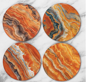 ที่รองแก้วเรซินอีพ็อกซี่ทำด้วยมือสไตล์มหาสมุทรทะเลของขวัญตกแต่งบ้านถ้วยชากาแฟงานฝีมือเรซิ่นจากอินเดีย - Product Image 5