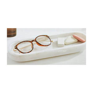 Accessoires de bureau en marbre pur faits à la main support de plaque décoration en pierre Unique avec technique polie décor à la maison modèle artisanat - Product Image 1