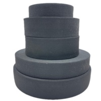 Ruban tissé noir/blanc personnalisé à haute élasticité et durable, 15 mm-60 mm, bande fine tricotée et tressée, 100 % polyester, fabrication en usine