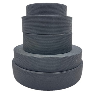 Độ đàn hồi cao 15mm-60mm tùy chỉnh màu đen/trắng dệt Ribbon dệt kim bện đàn hồi gầy ban nhạc nhà máy bán buôn <span class=keywords><strong>Webbing</strong></span> - Product Image 3