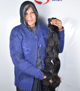 วิกต่อผมดิบแบบอินเดียสำหรับผู้หญิงสีดำยาว8นิ้วทำจากผมธรรมชาติ100% ทอสองชั้น - Product Image 5