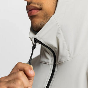 OEM Custom Logo <b>Soft</b> <b>Shell</b> Lightweight Hiking Waterproof Windproof Men's Sports Running Training Nylon Anorak Windbreaker <b>Jacket</b> - Product Image 4