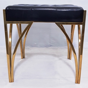 Tabouret en or de style minaret avec revêtement en similicuir confortable pour s'asseoir pour le bureau à domicile et les restaurants disponibles en couleurs - Product Image 3