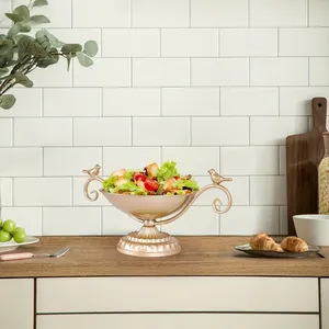 Bol de créateur de luxe pour les commerçants de décoration intérieure européenne et les pieds Bol profond de luxe en feuille d'argent fabriqué par Zahid Exports - Product Image 2