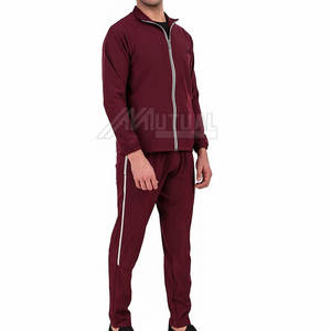 ชุดวอร์มผ้าฝ้าย100% ของผู้ชายชุดเสื้อท่อนบนระบายอากาศได้ดีลายพื้นน้ำหนักเบาแขนยาว - Product Image 4