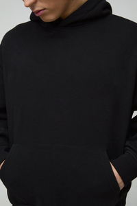 500 Gsm hommes haute qualité coton épais lourd français éponge pull à capuche personnalisé goutte épaule polaire surdimensionné à capuche - Product Image 2