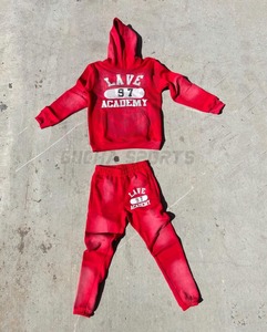 Pantalon de survêtement en molleton lourd, sweat à capuche zippé intégral, streetwear, survêtement personnalisé à impression bouffante 3d, ensemble de survêtement pour hommes - Product Image 4