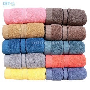 Toallas de algodón con logotipo personalizado para hotel, spa, habitación de invitados, material absorbente suave, diseño blanco duradero - Product Image 1