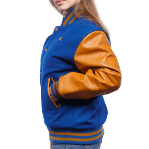 Retailer OEM ODM Service New Long Sleeve Women Varsity Jacket Ladies Cropped Baseball Uniform Varsity Jackets for Winter - Product Image 3