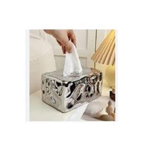 Boîte à mouchoirs en acier inoxydable au design unique - Product Image 1
