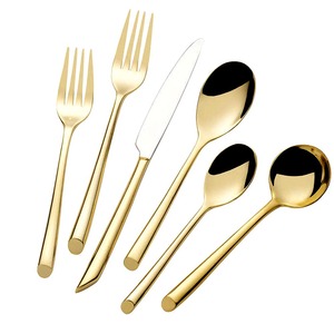 Top vente indien en gros Restaurant fournitures couverts en acier inoxydable métal argent mat poli hôtel dîner couverts ensemble - Product Image 4