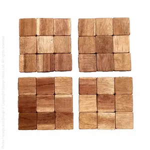 Top Selling Rustic Square Walnut <b>Coasters</b> Custom Wood <b>Coaster</b> for Home Decoration and Water <b>Glass</b> - Product Image 4