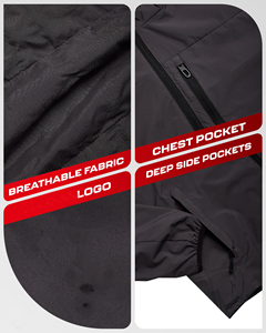 Men's Lightweight Windproof Waterproof Quilted Softshell <b>Jacket</b> Winter <b>Workouts</b> Zipper Closure Stand Collar Embroidery Athletic - Product Image 6