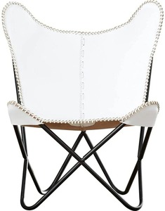 Silla de mariposa de cuero de estilo antiguo, sala de estar, comedor, dormitorio al aire libre, silla de ocio plegable, Funda de cuero, fácil reemplazo - Product Image 1